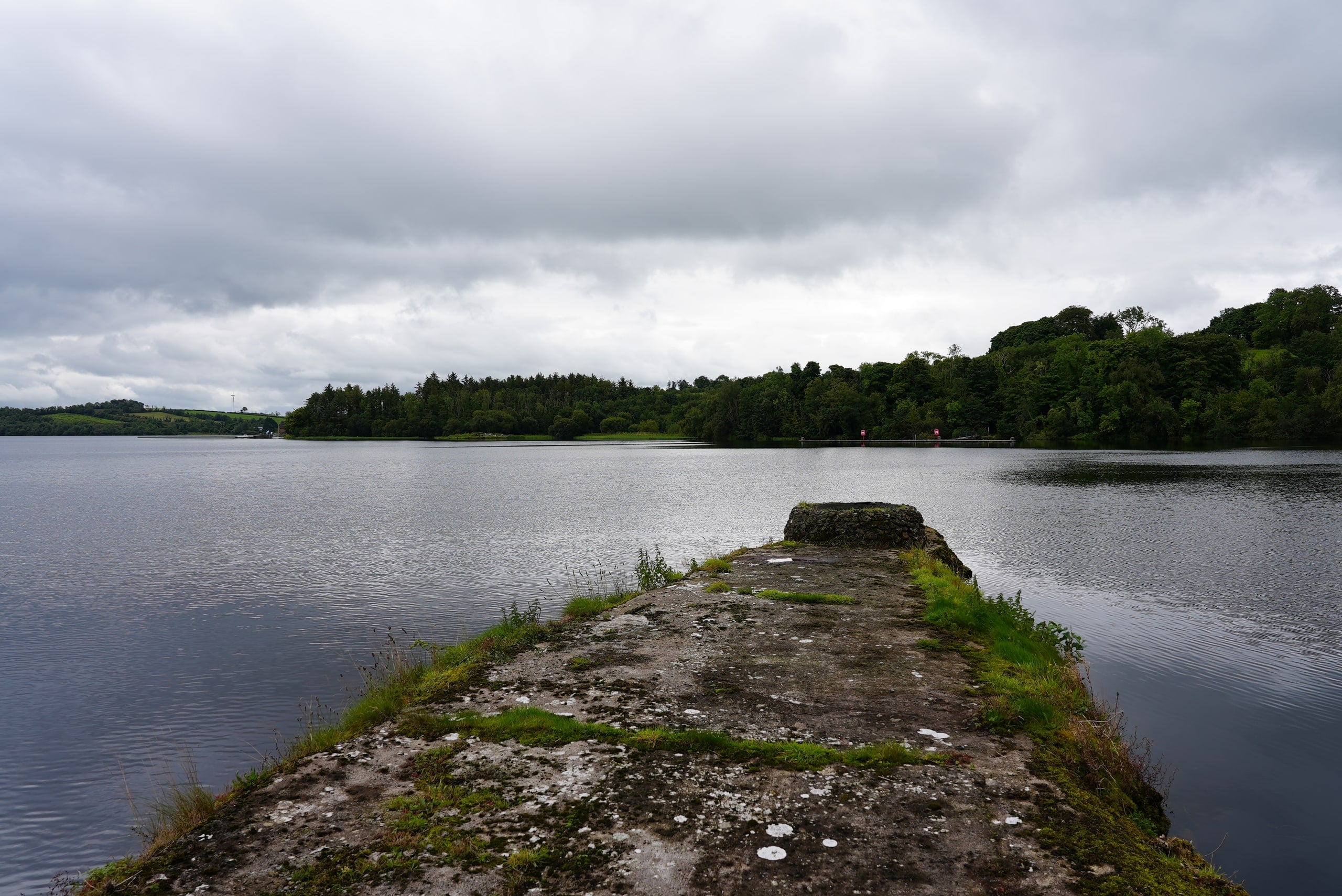 View along the concrete jetty towards Lower Lough Erne